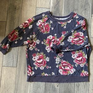 Free People Floral Pullover